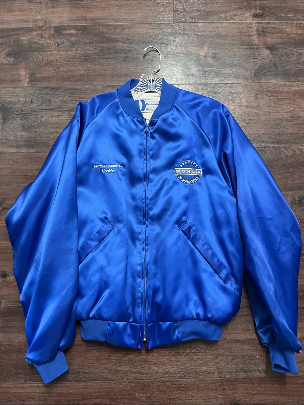 Honda Service Technician Satin Jacket in Royal Blue
